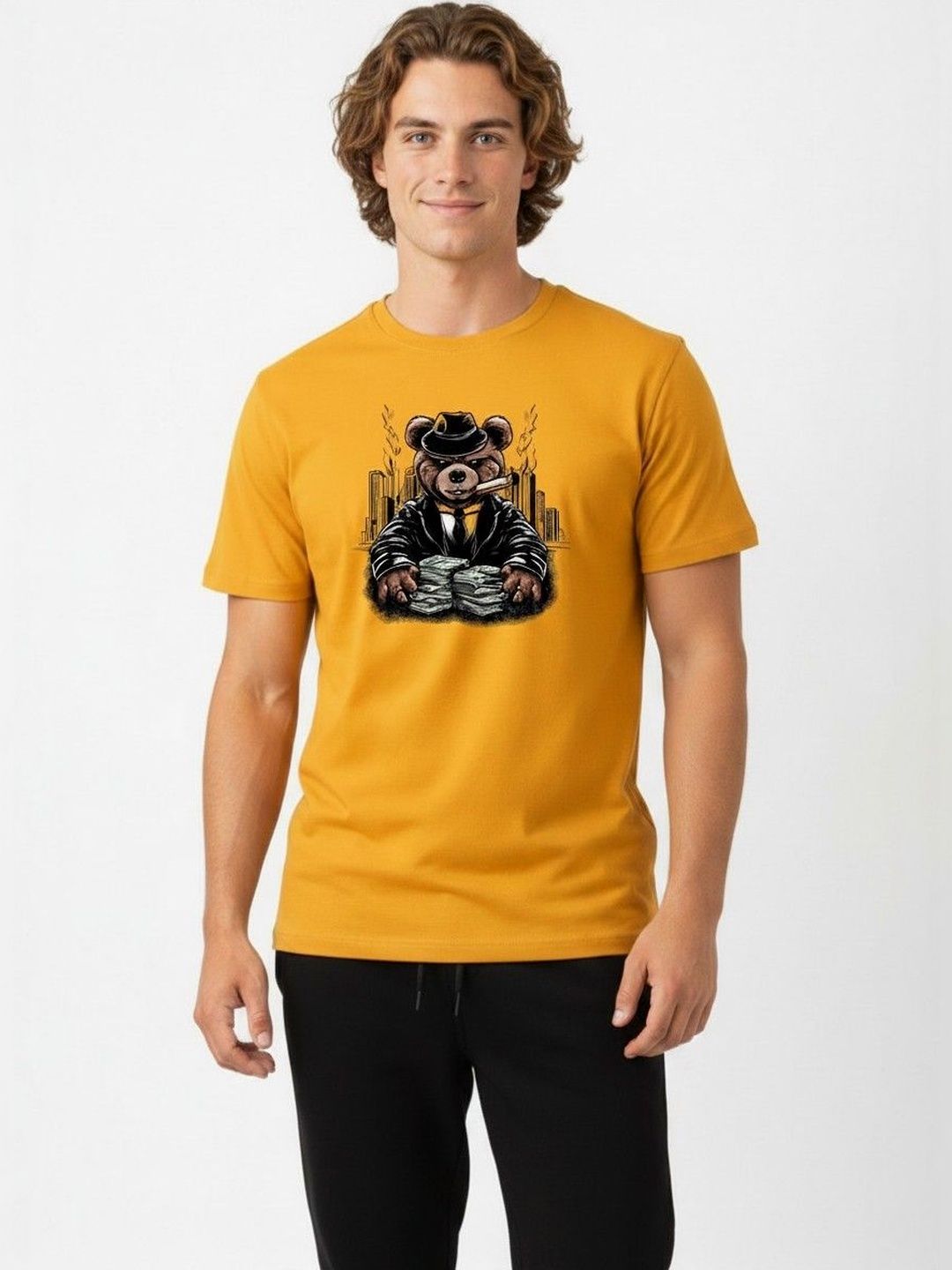 Organic Chics Men Printed Anti Odour T-shirt