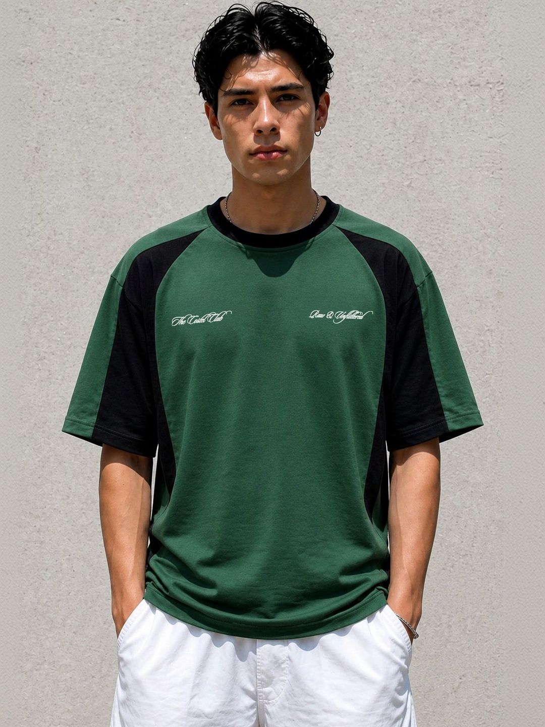 MODA RAPIDO X FITNESS EXCHANGE Men Typography Colourblocked T-shirt