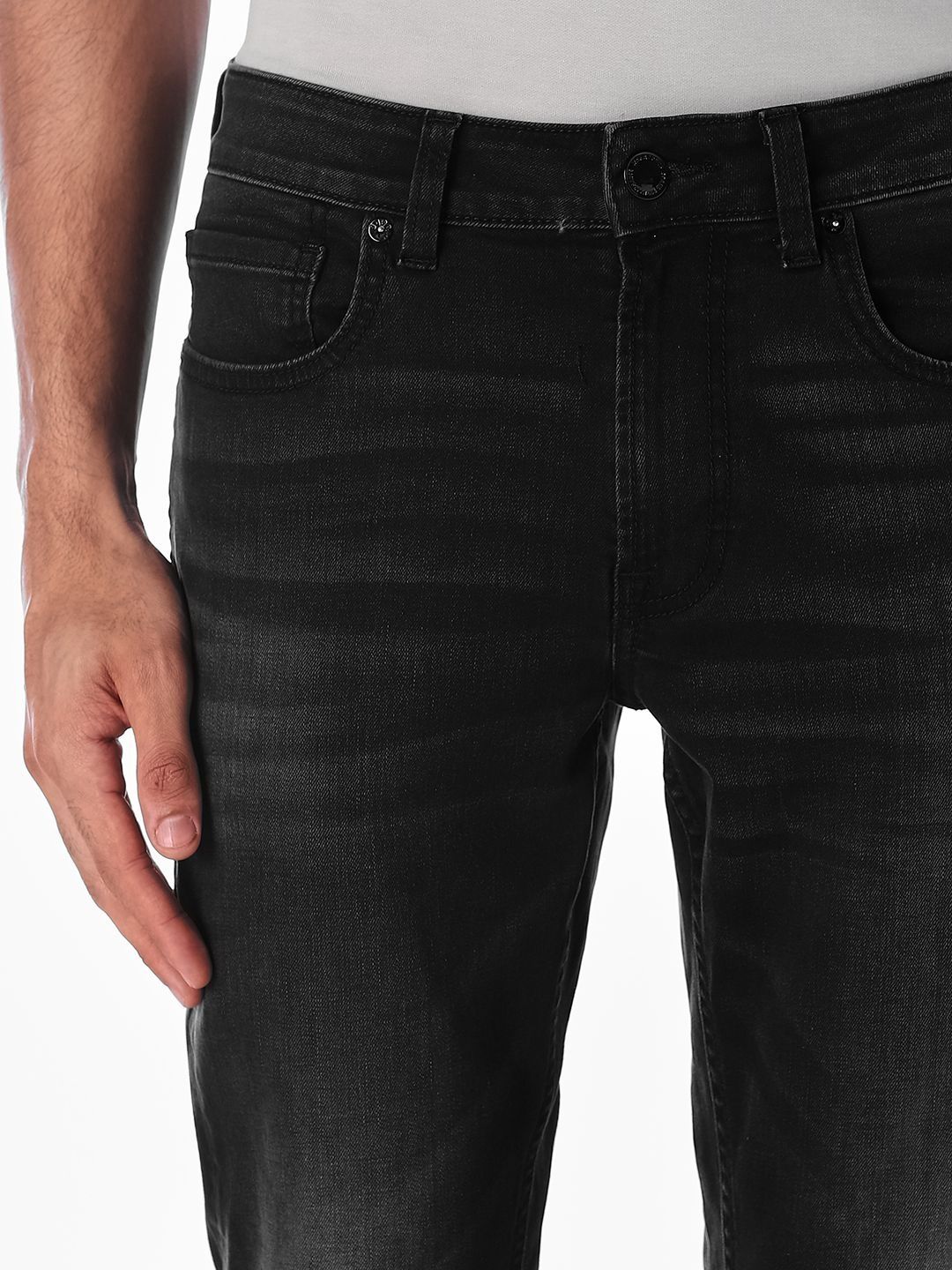 Slim Fit Mid-Rise Light Fade Stretchable Jeans