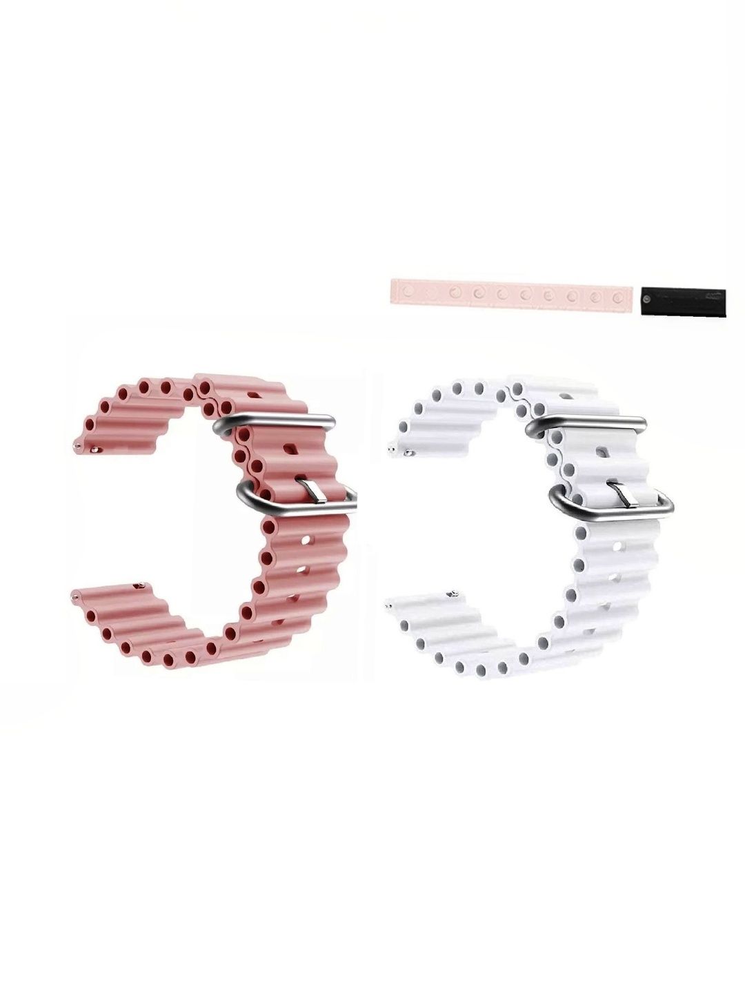 BLACK LOVIES BLACK LOVIES Set Of 2 Tang Watch Straps