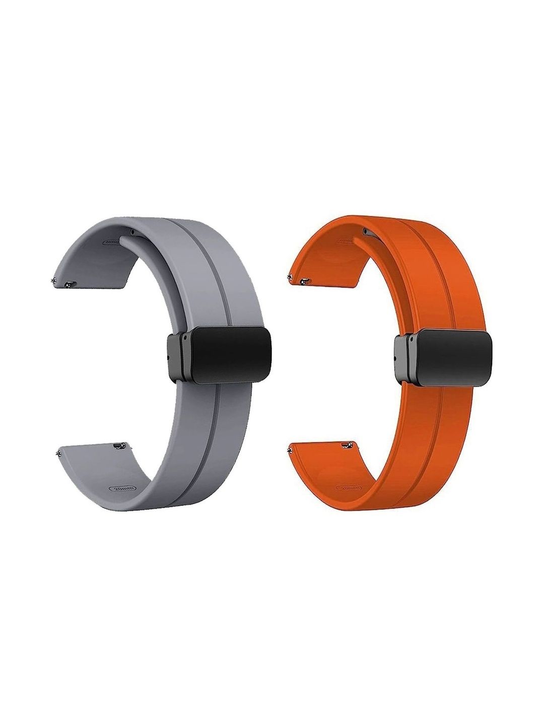 BLACK LOVIES BLACK LOVIES Set Of 2 Foldover Watch Straps