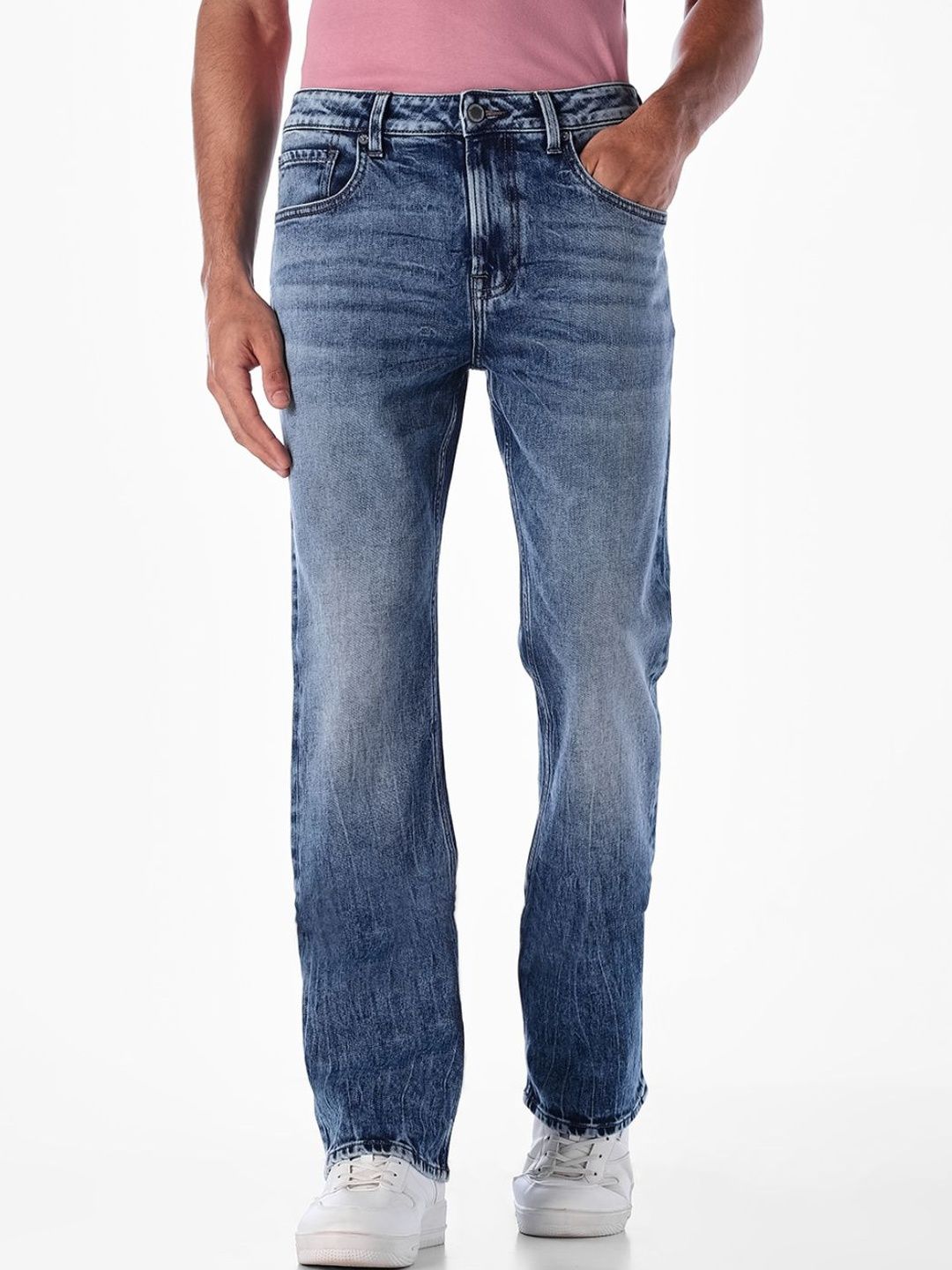 Bootcut High-Rise Light Fade Stretchable Jeans