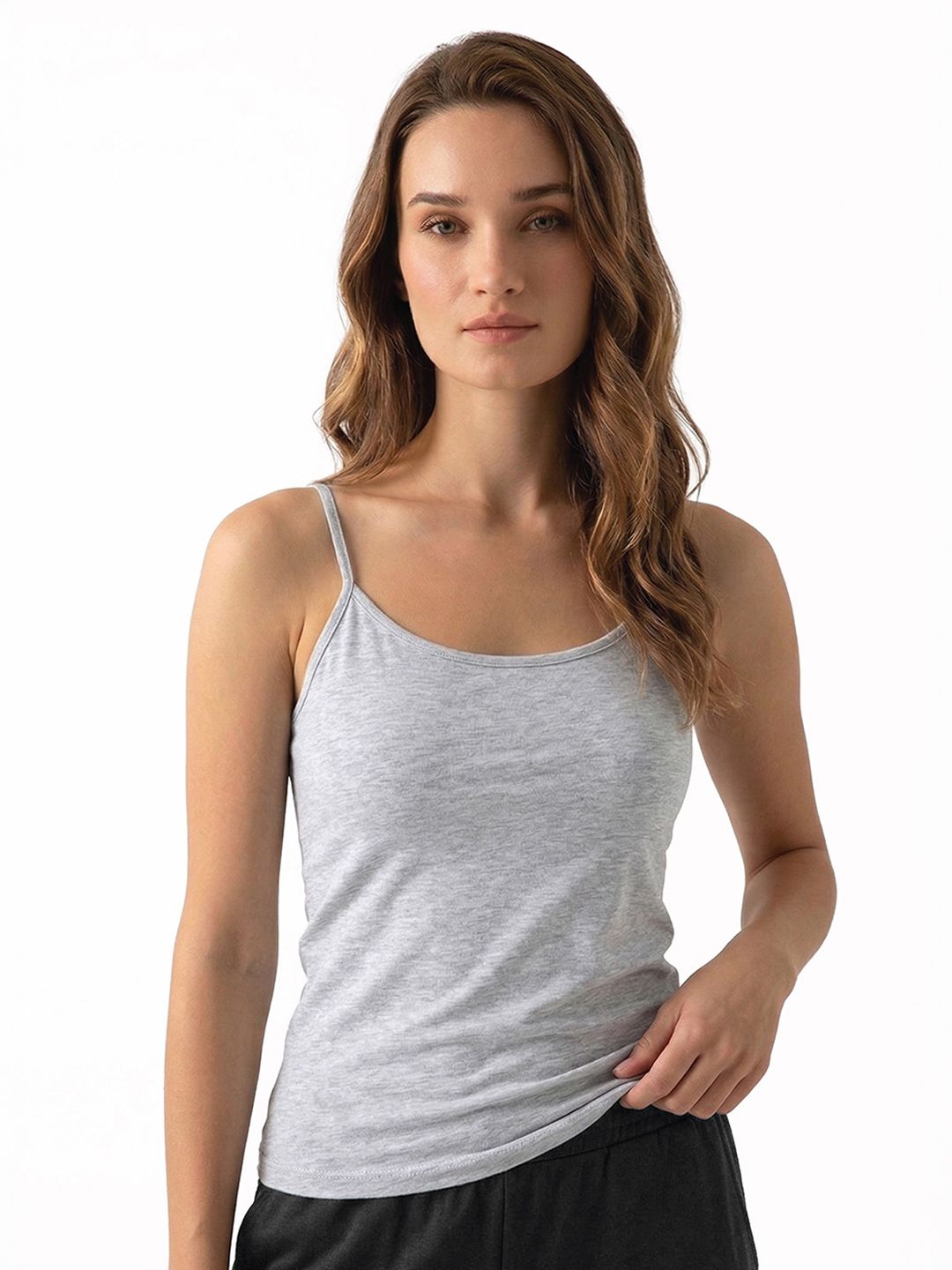 Van Heusen Women Cotton Relaxed Fit Everyday Camisole Spaghetti Anti-Bacterial Color Fresh