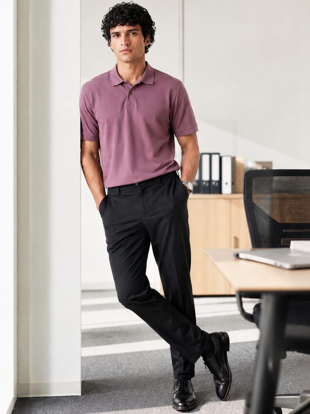 STYLEQUE Men Polo Collar T-shirt