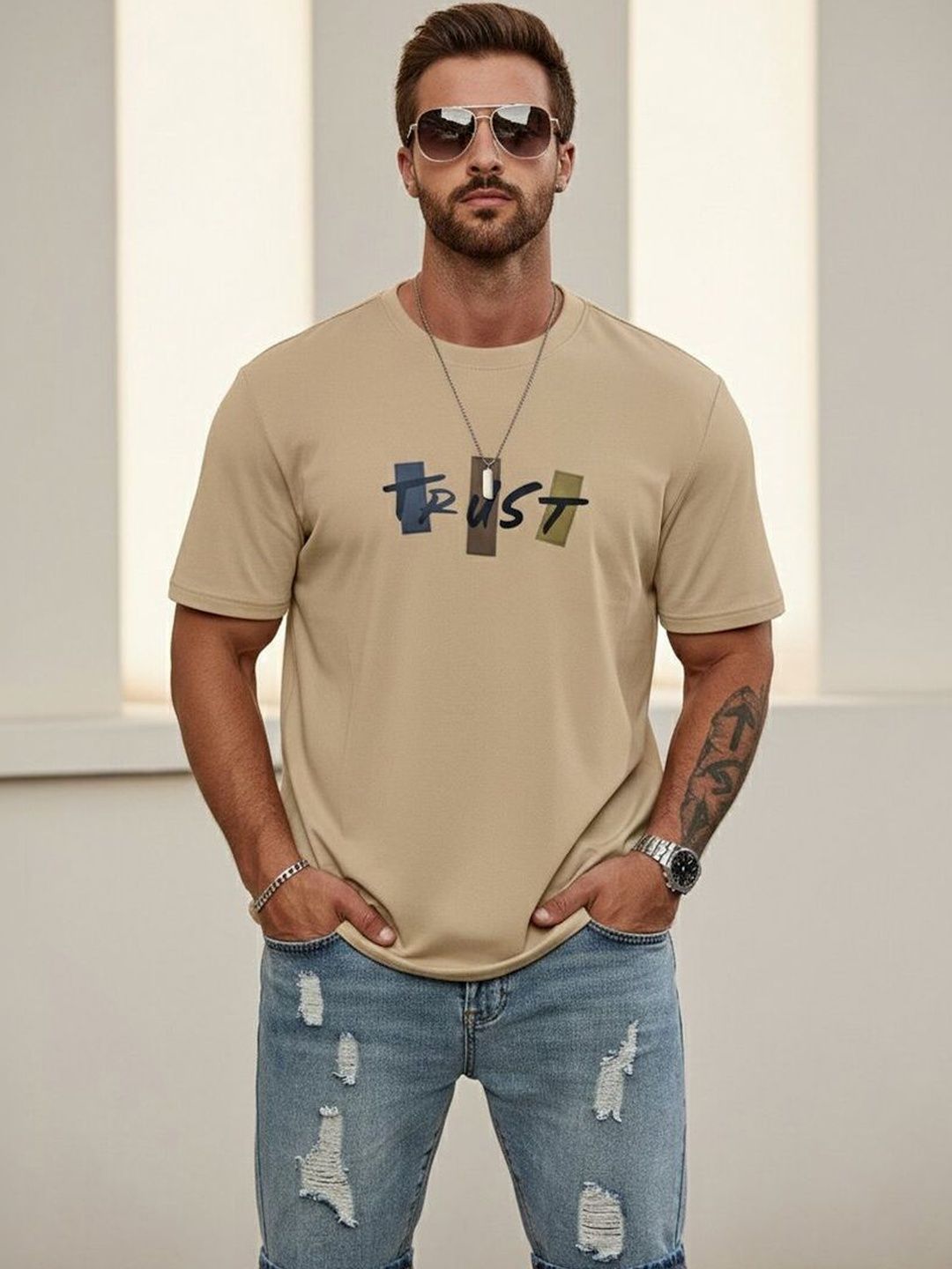 Moda Rapido Men Typography Printed T-shirt
