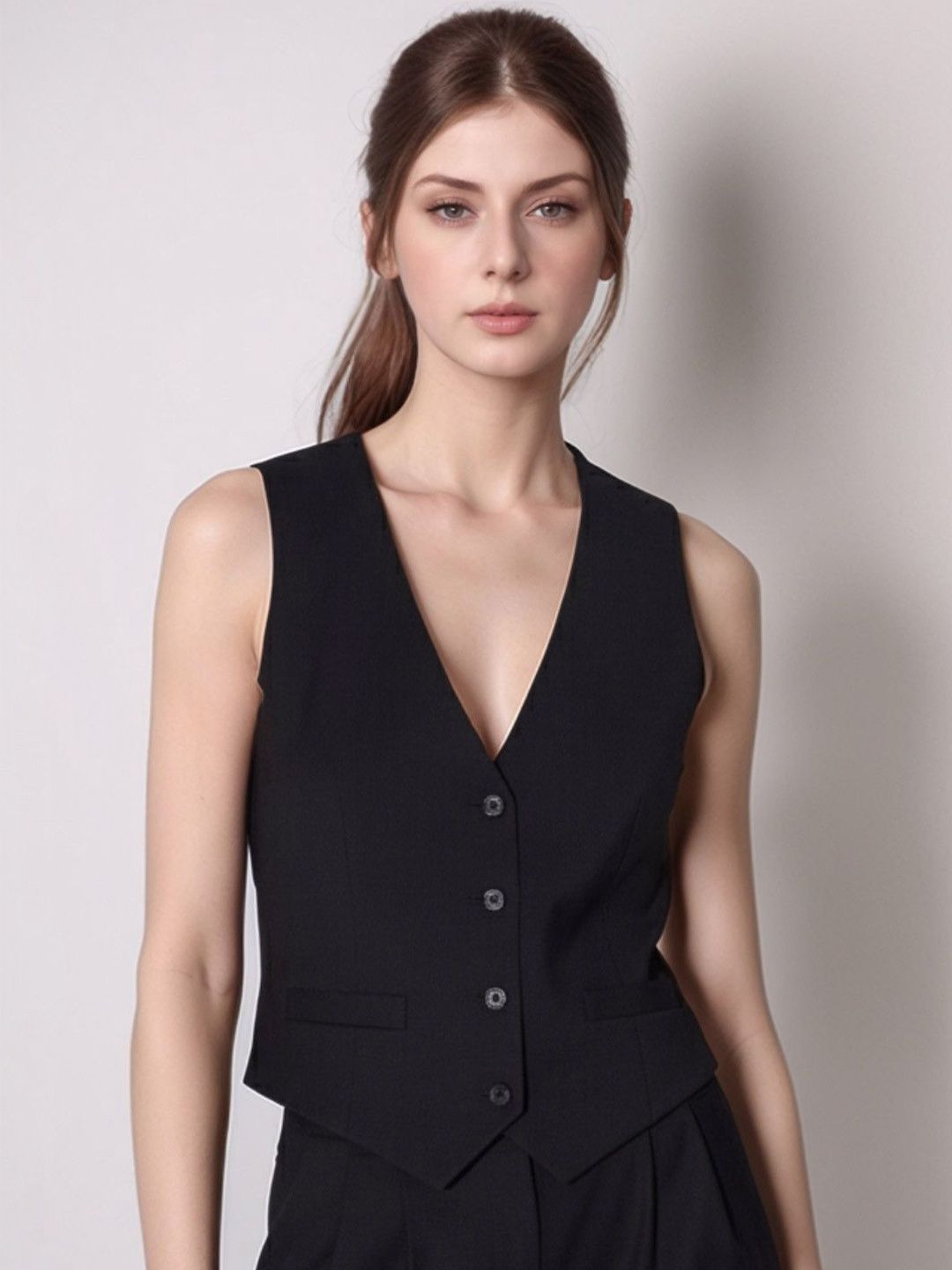 Moda Rapido Sleeveless V-Neck Slim-Fit Waistcoat
