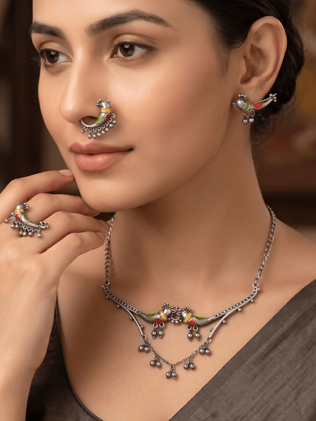 Binnis Wardrobe Silver-Plated Jewellery Set