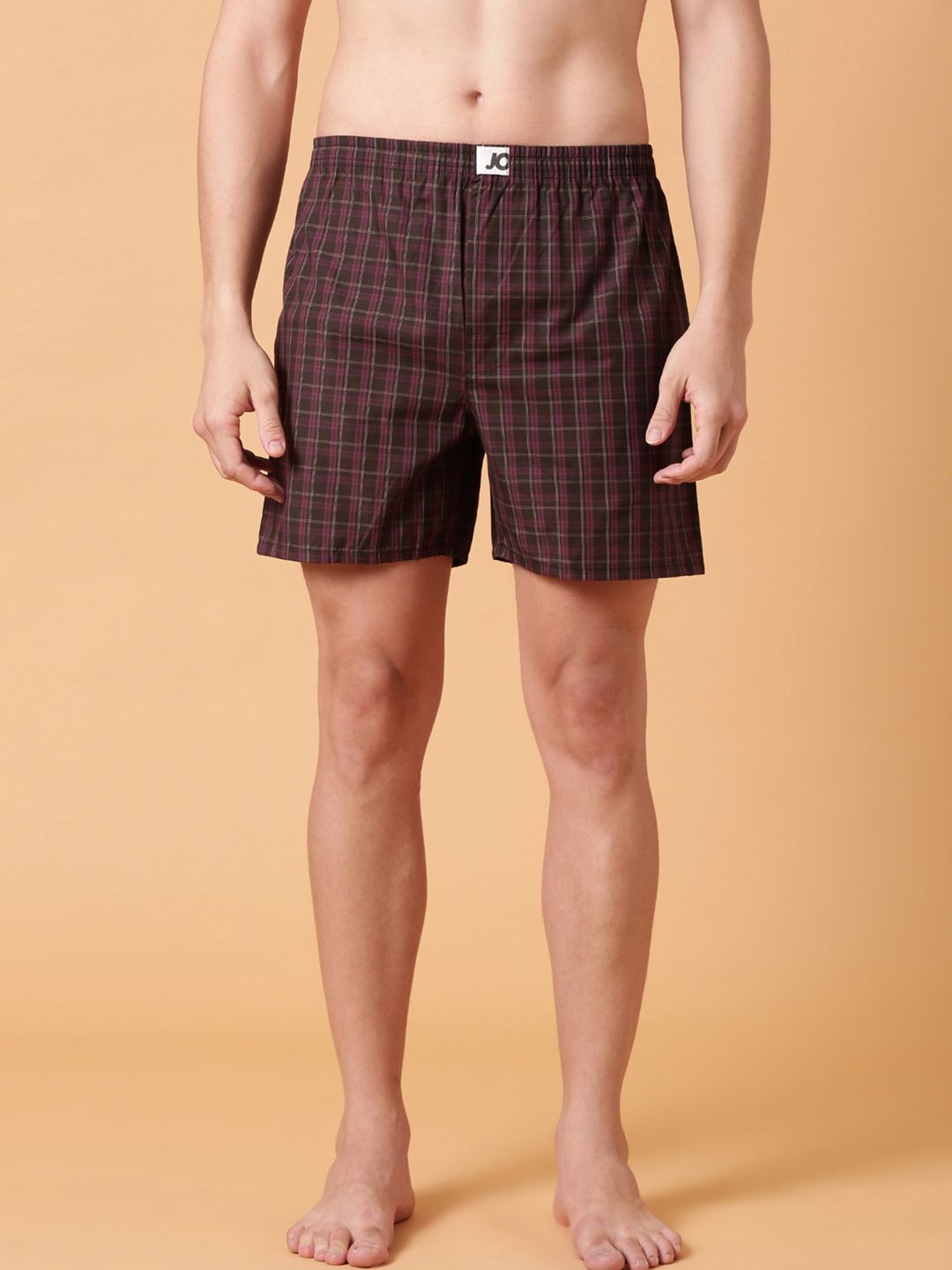 Joven Checked Pure Cotton Boxers