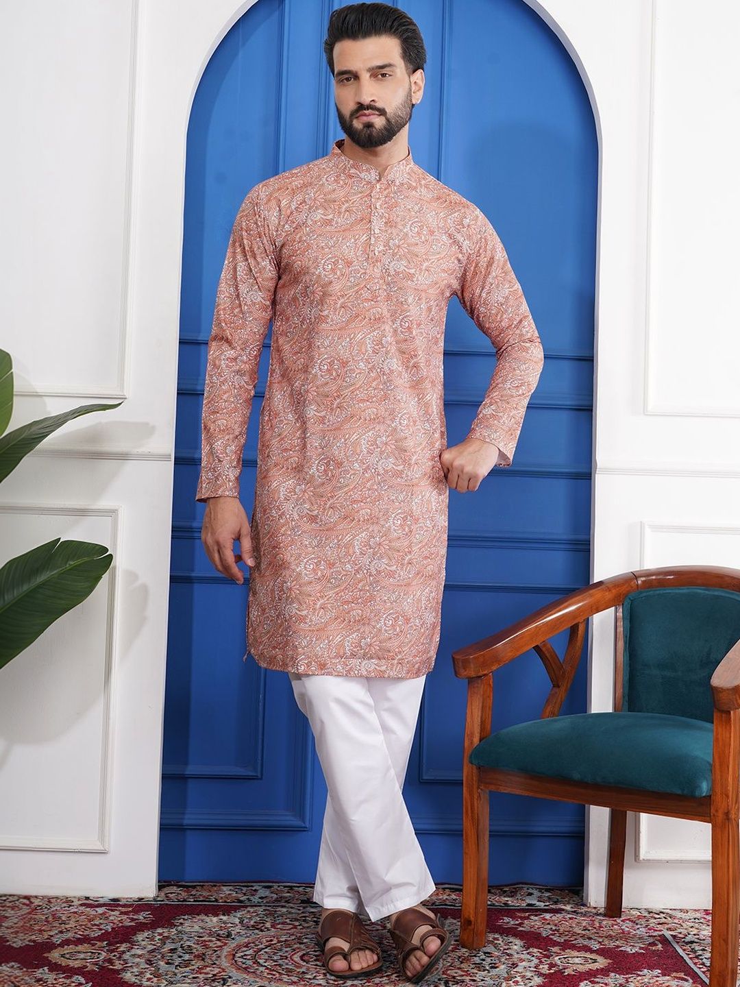 HERE&NOW Men Paisley Printed Kurta