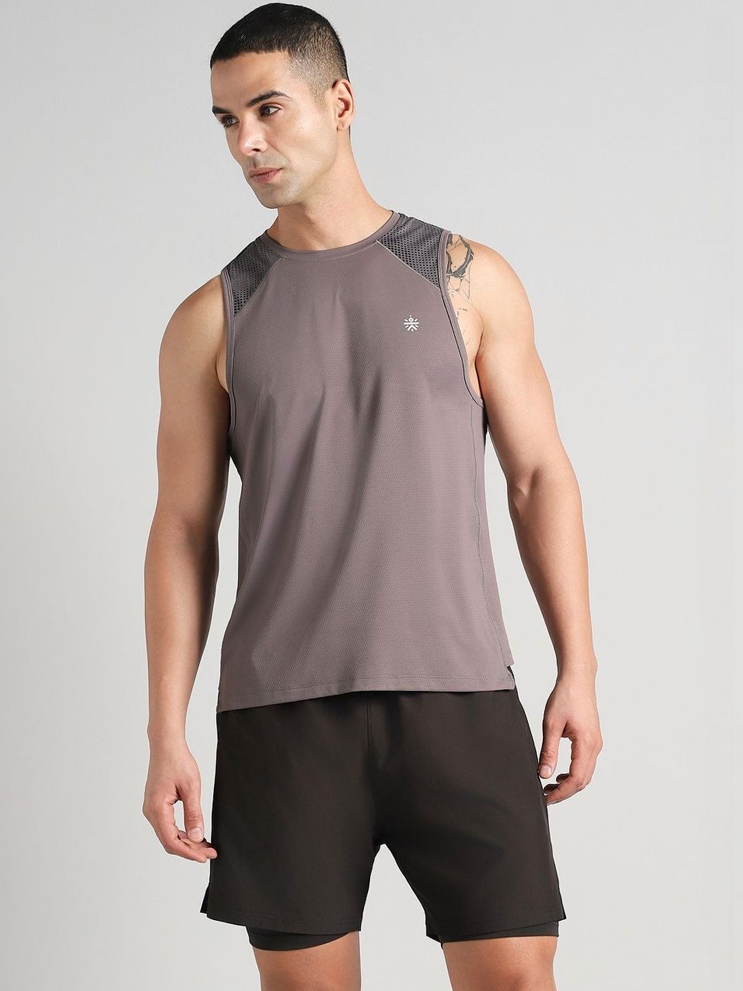 CULT Men Dark Grey Training Muscle Tank