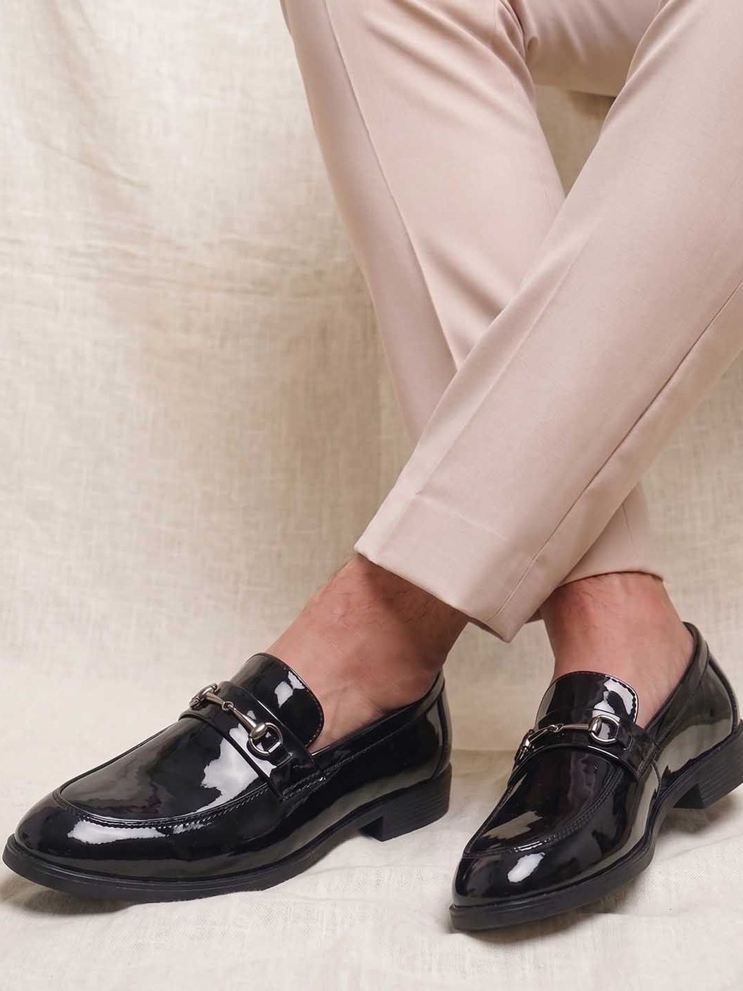 HERE&NOW Men Round Toe Formal Loafers