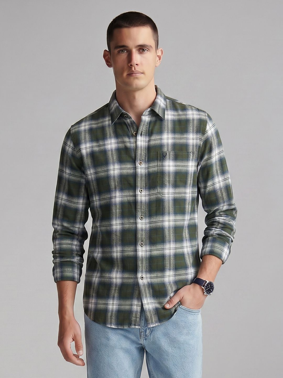 Allen Solly Allen Solly Custom Fit Tartan Checked Casual Shirt