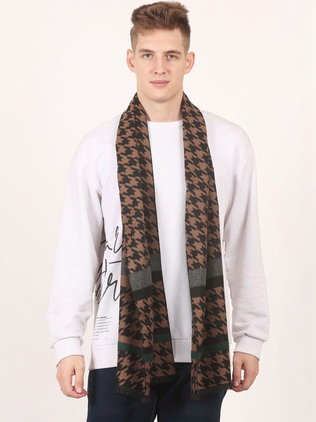 Cazzano Men Patterned Acrylic Mufflers