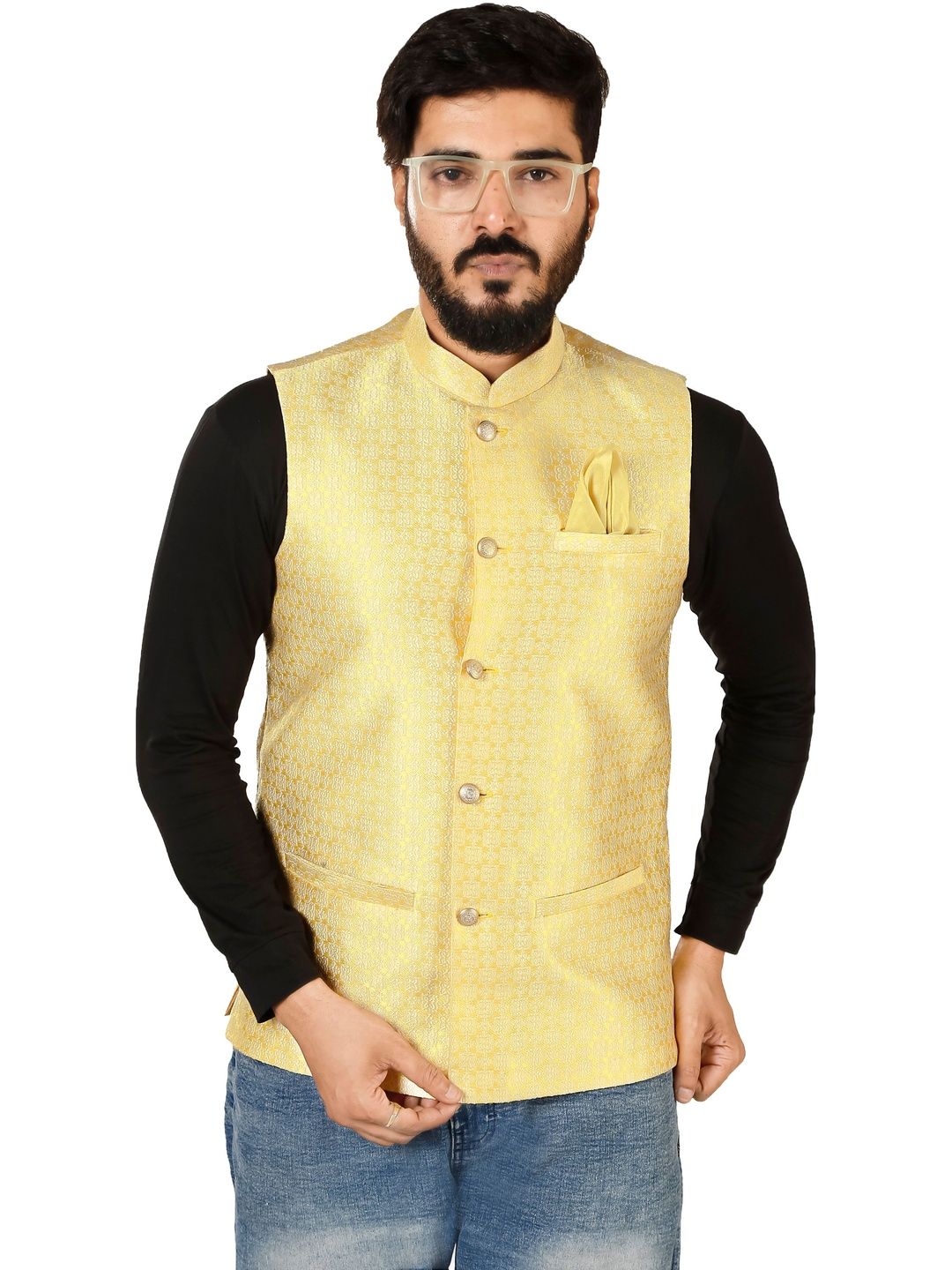 KUTUB FASHION Woven Nehru Jackets