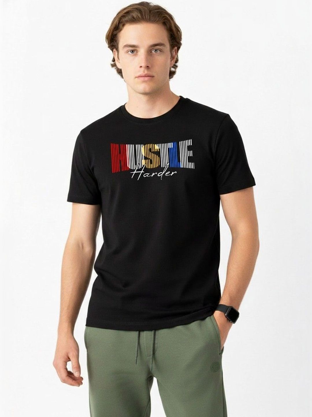 Organic Chics Men Typography Printed Anti Odour T-shirt