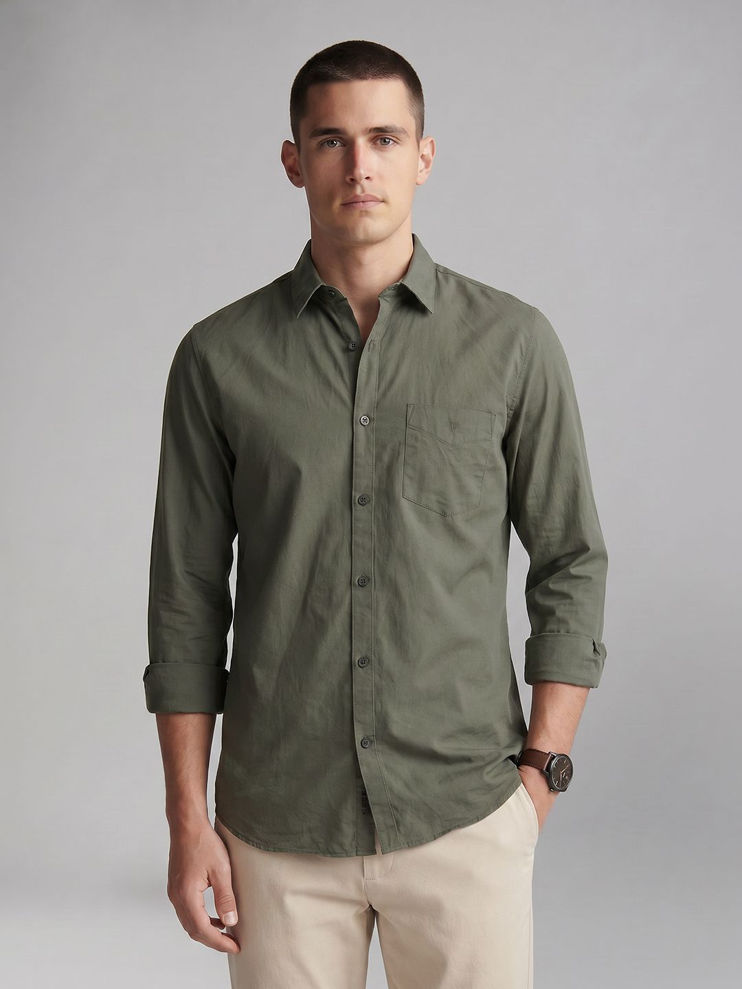 Van Heusen Sport Slim Fit Pure Cotton Casual Shirt