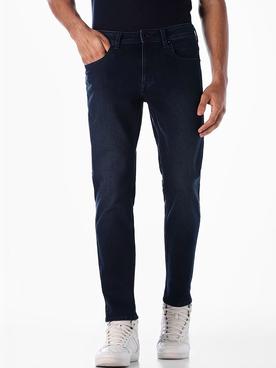 Slim Fit Mid-Rise Light Fade Stretchable Jeans