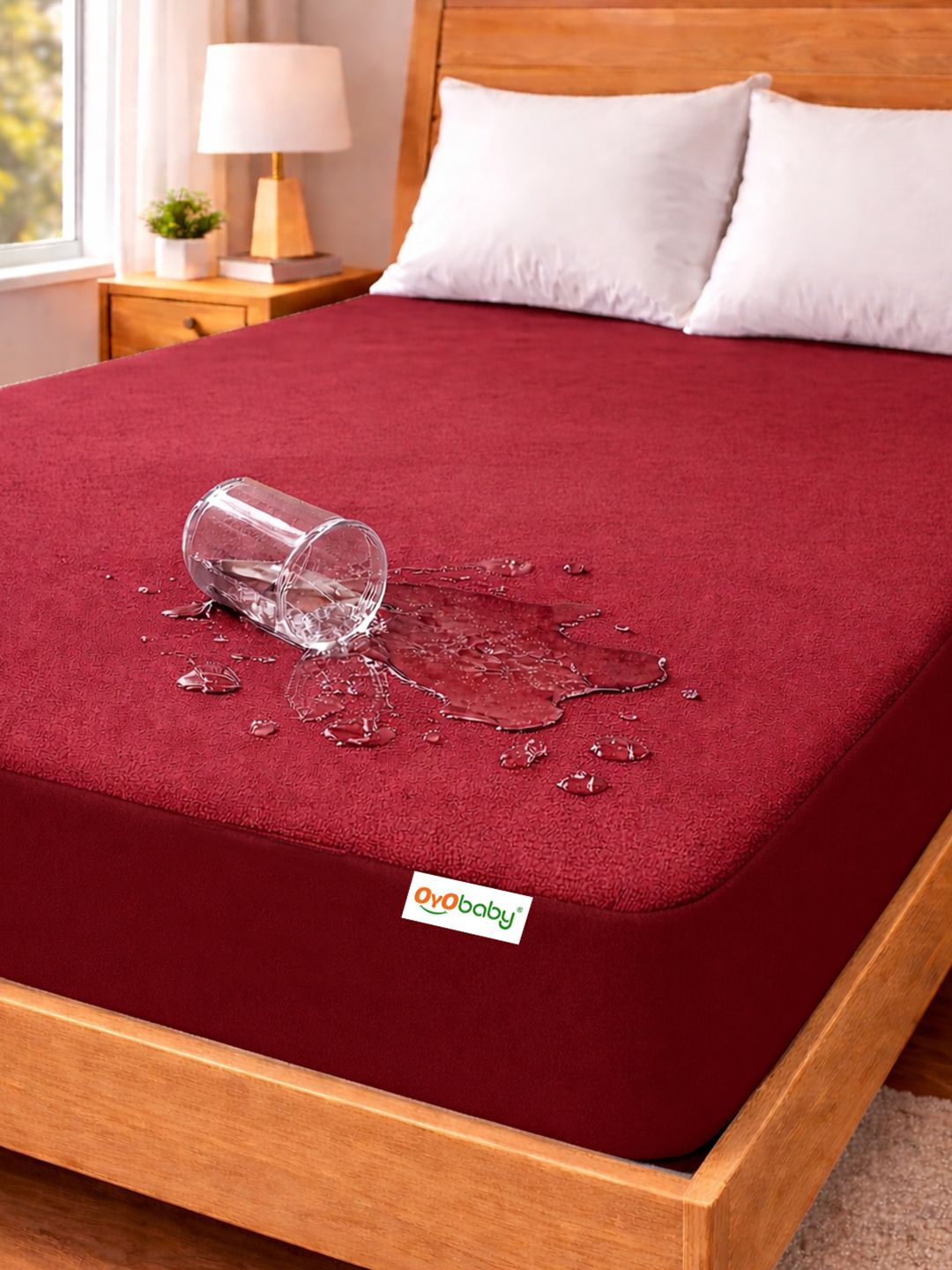 OyO Baby OyO Baby Terry Cotton Feel Waterproof Mattress Protector King Size -72x72 Inch