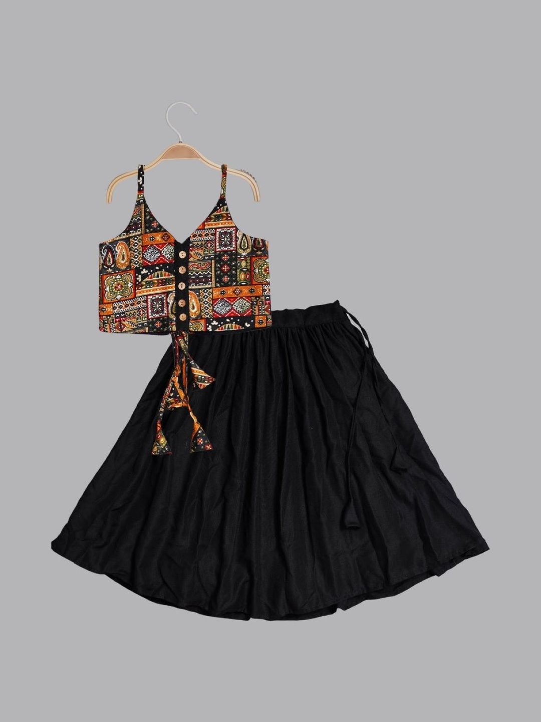 IRSIA Girls Printed Foil Print Ready to Wear Lehenga & Blouse
