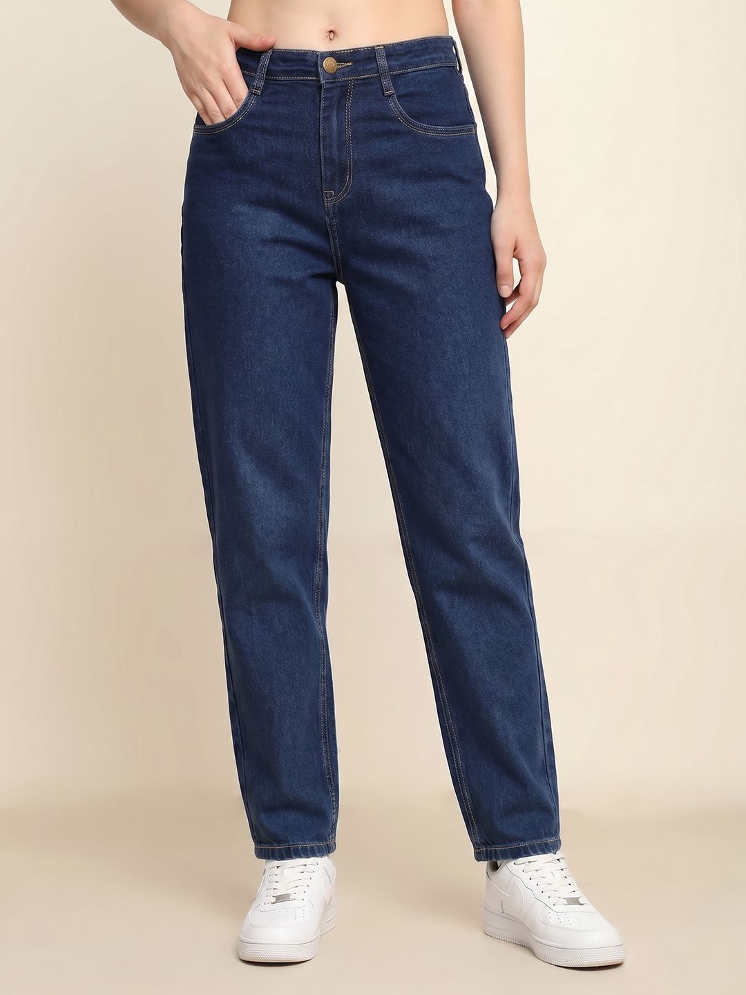 Buy zayla Women High-Rise Stretchable Mom Fit Jeans - Jeans for