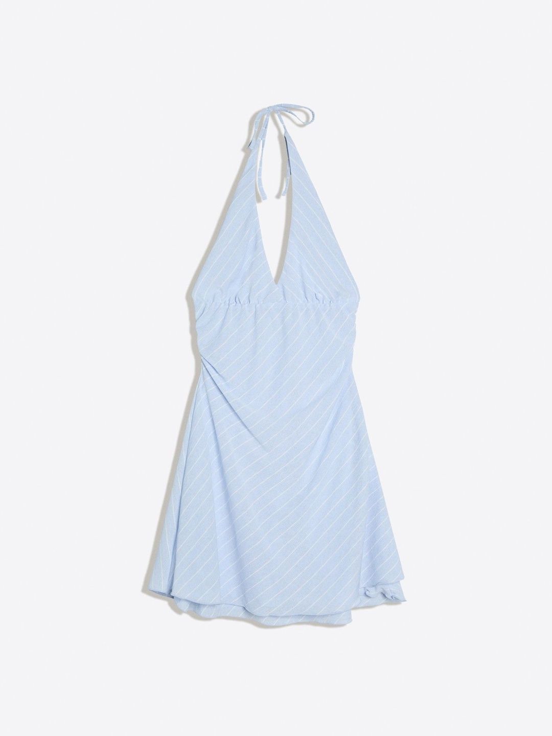 Striped Halter Neck Mini Dress