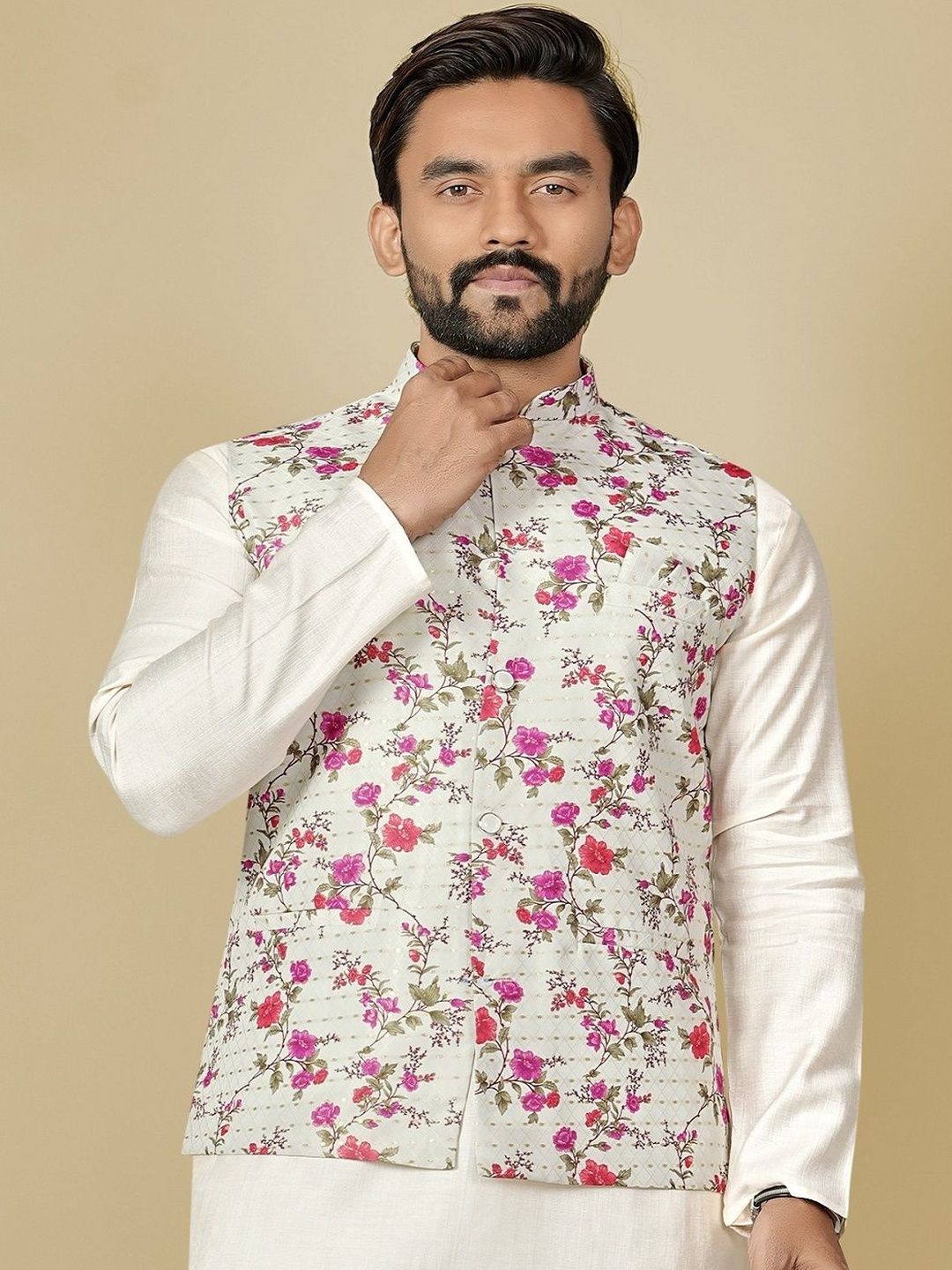 Leipzig Fashion Men Floral Tailored Jacket