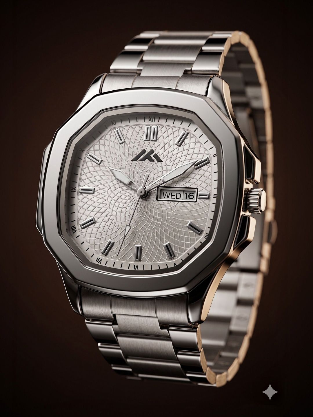 VIRAKTI Men Patterned Dial & Stainless Steel Bracelet Style Straps Analogue Date Aperture Automatic Watch deal from myntra VIRAKTI Men Patterned Dial & Stainless Steel Bracelet Style Straps Analogue Date Aperture Automatic Watch deal from myntra