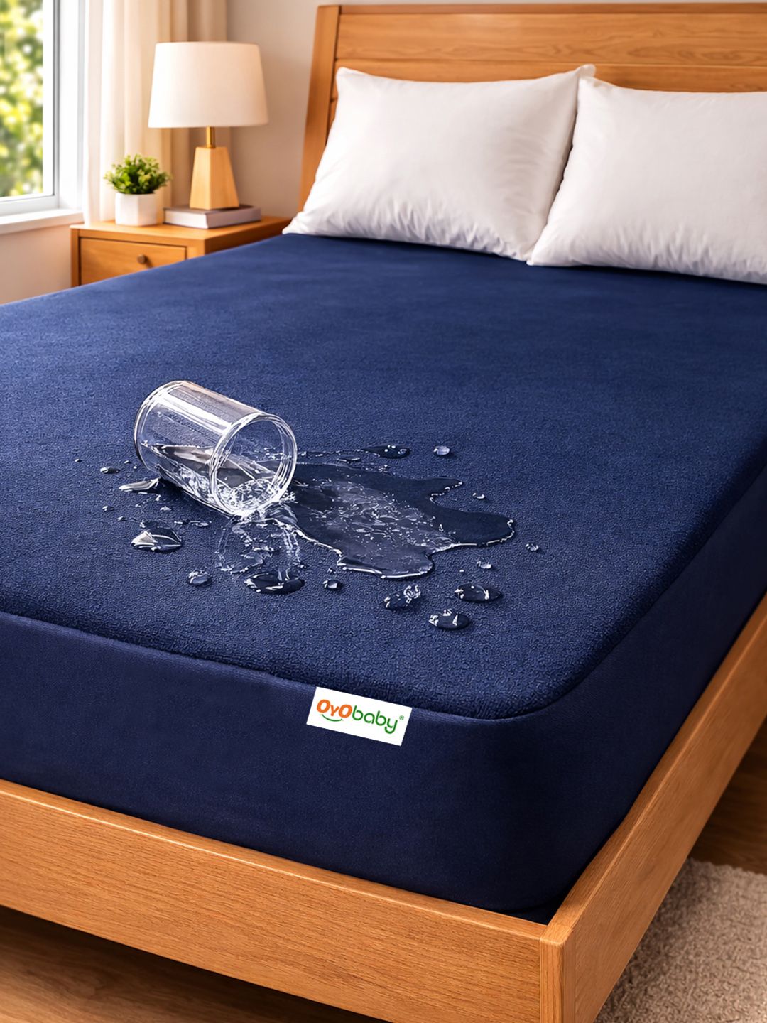 OyO Baby OyO Baby Terry Cotton Feel Waterproof Mattress Protector King Size -78x84 Inch