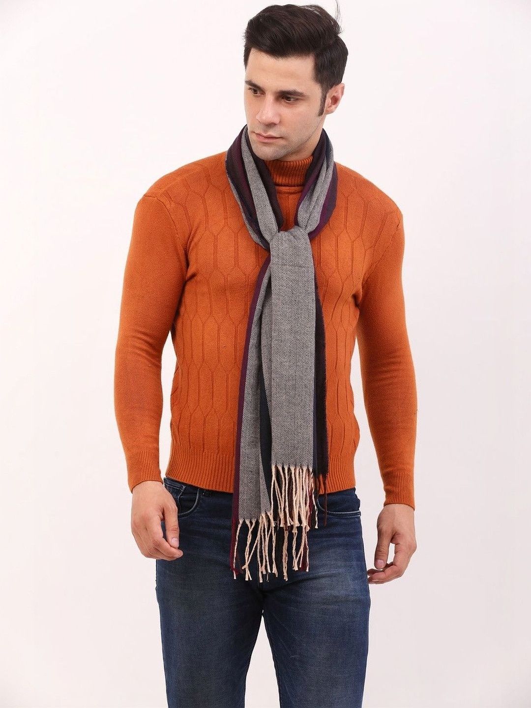 Cazzano Men Striped Scarf