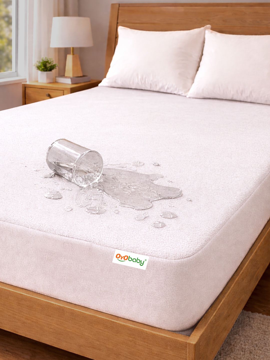OyO Baby OyO Baby Terry Cotton Feel Waterproof Mattress Protector King Size -75x48 Inch