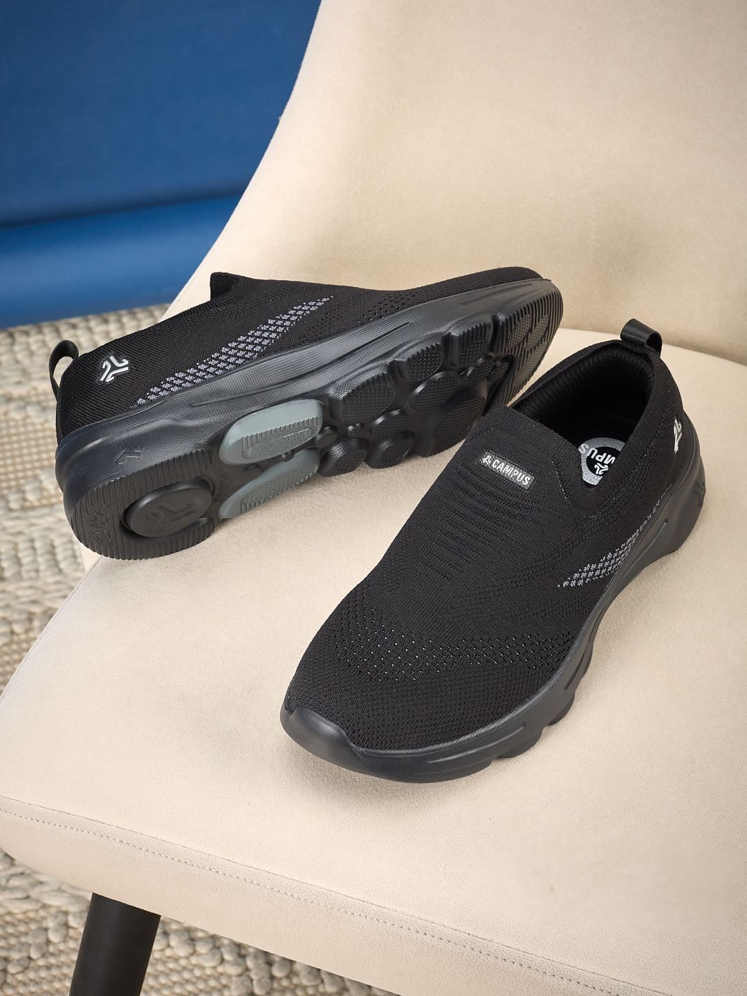 Men Walking Shoes Campus CABRO Men Textile Walking Non-Marking Shoes