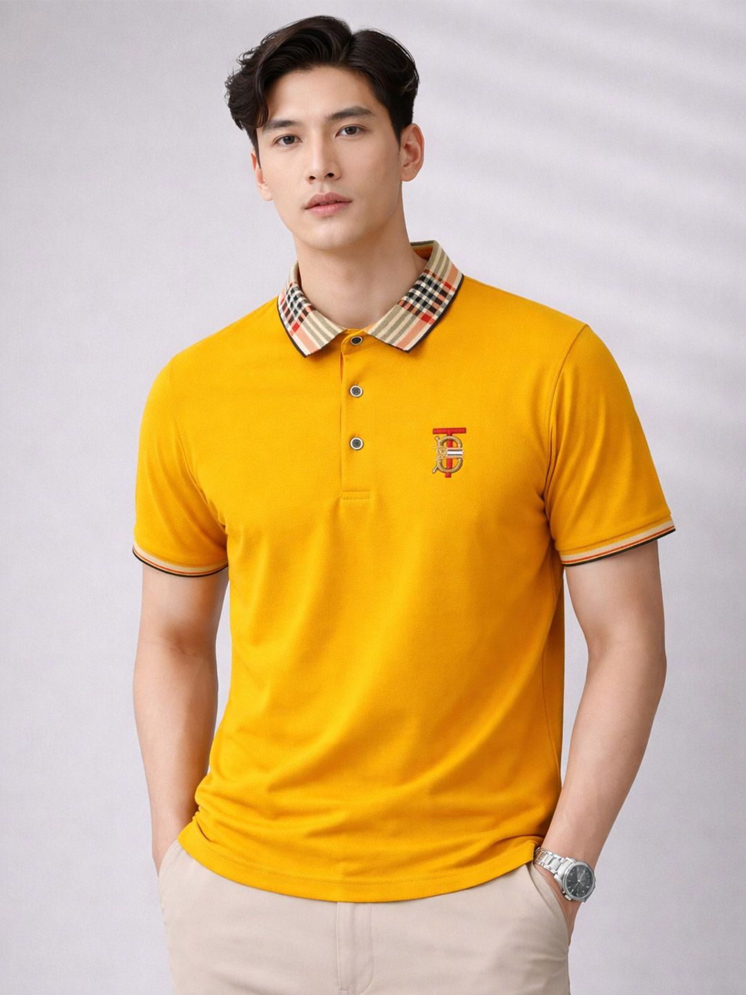 Mast & Harbour Men Brand Logo Polo Collar T-shirt
