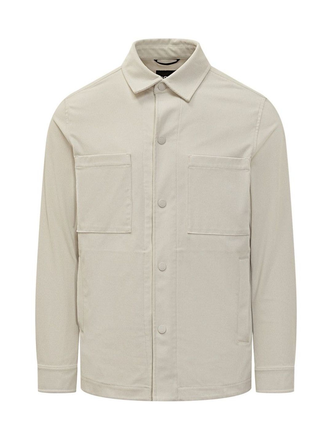 BOSS Men Off White Solid Jacket