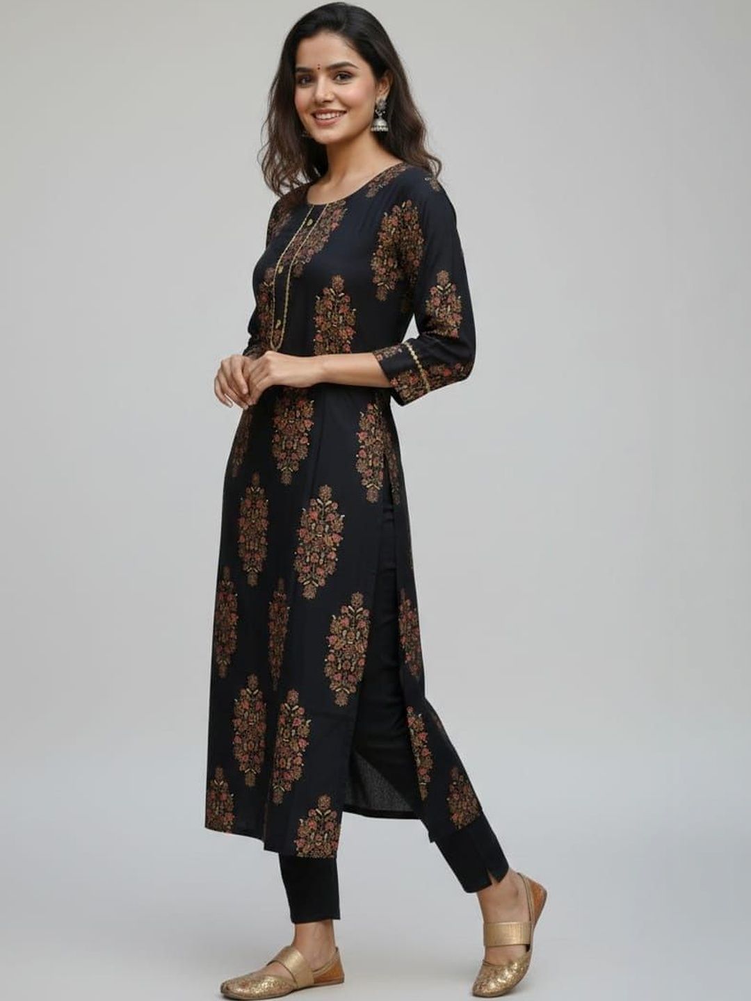 JIVANDHARA Ethnic Motifs Printed Kurti