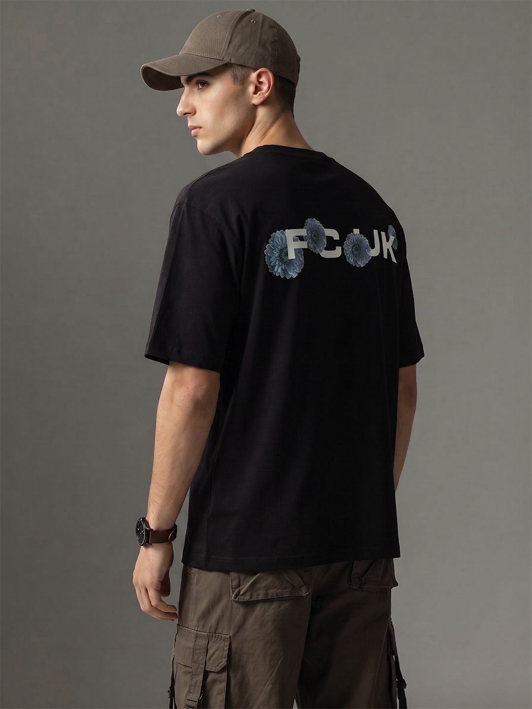 FCUK Relaxed Fit Brand Logo Printed Pure Cotton T-shirt