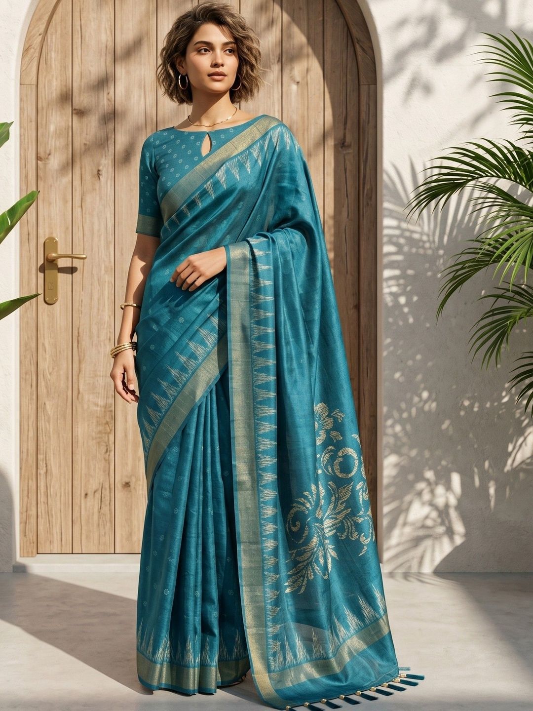 HASHVIRA Woven Design Handloom Saree