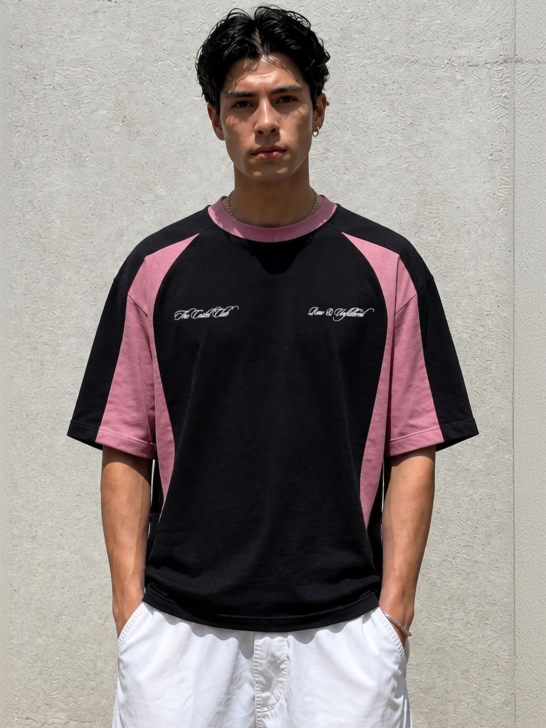 MODA RAPIDO X FITNESS EXCHANGE Men Typography Colourblocked T-shirt