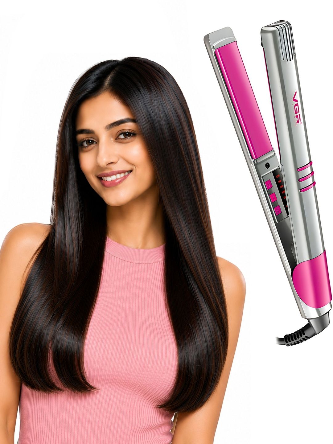 VGR V-580 Hair Straightener with Uniform Heat Technology & 5 Temp Settings 130C-210C