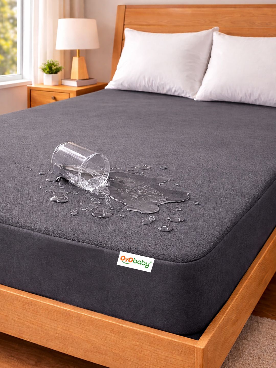 OyO Baby OyO Baby Terry Cotton Feel Waterproof Mattress Protector King Size -78x72 Inch