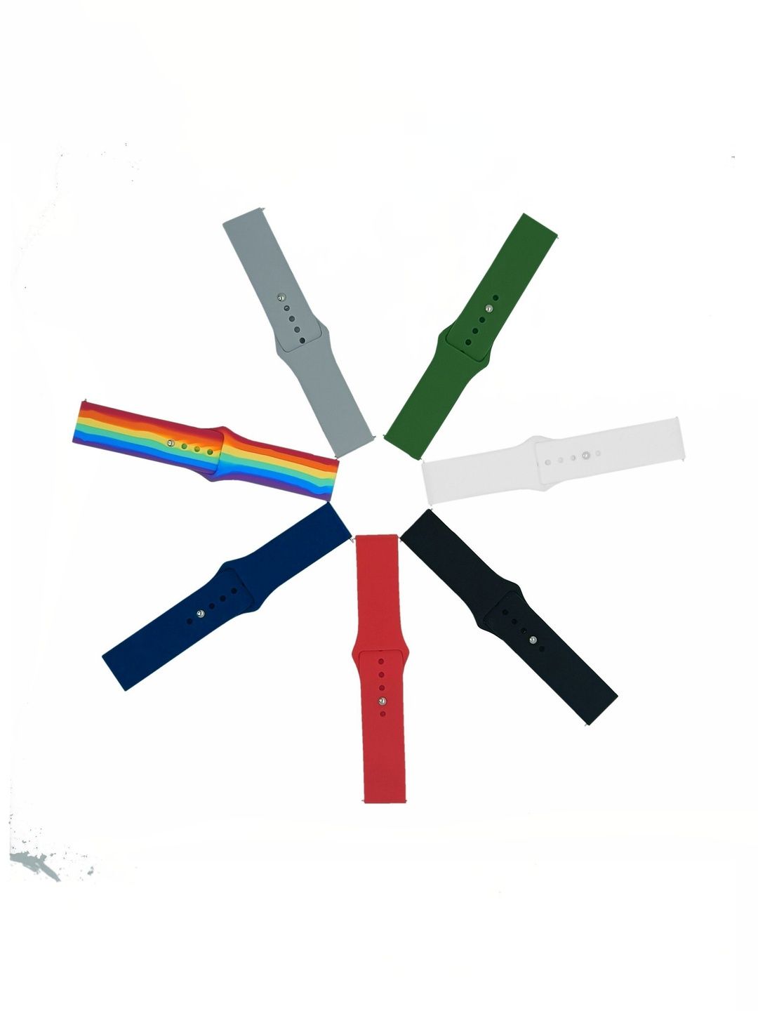 BLACK LOVIES BLACK LOVIES Set of 7 Watches Silicon Foldover Watch Straps