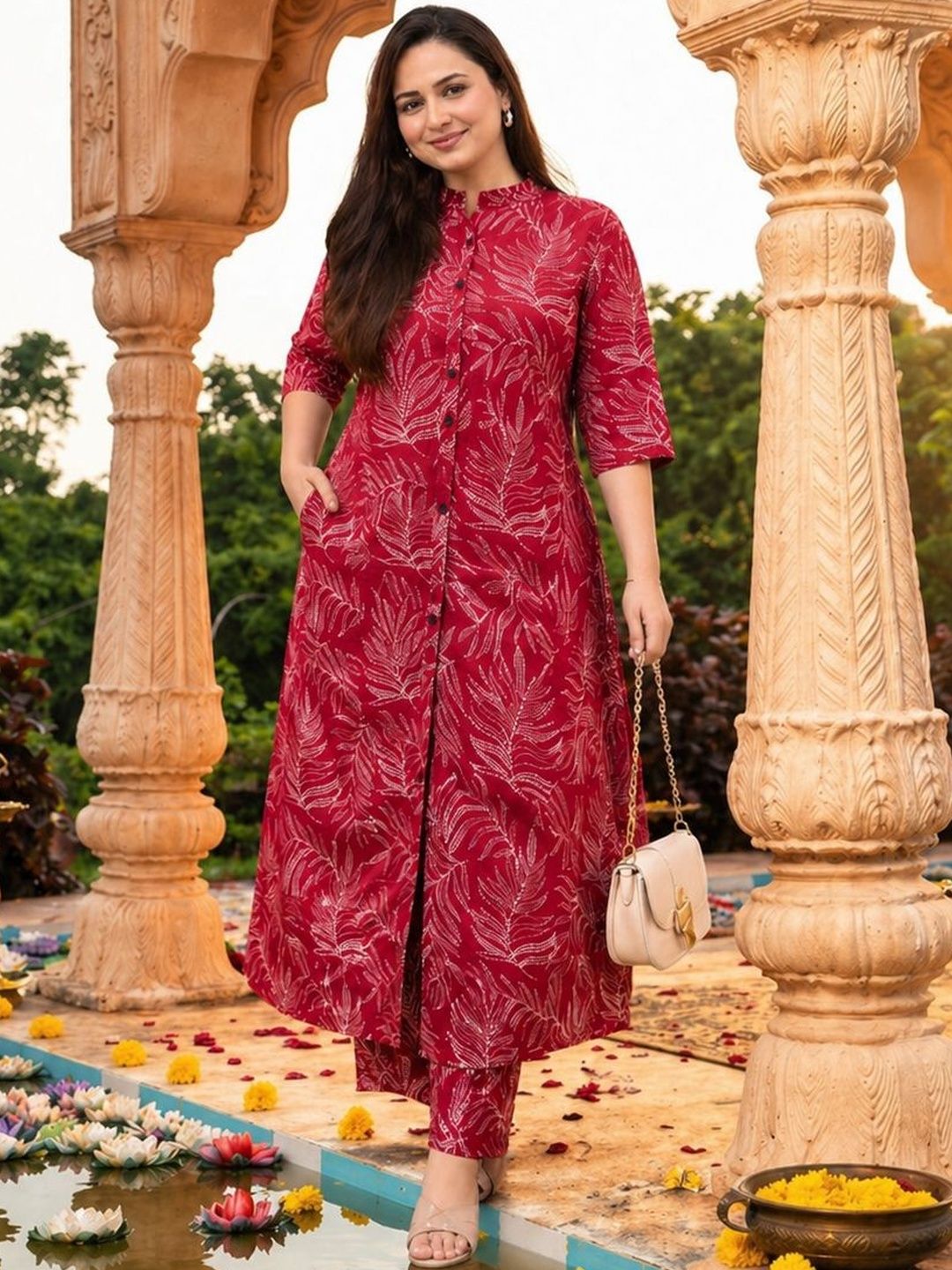 Chandbaali Floral Printed Tunic with Trousers