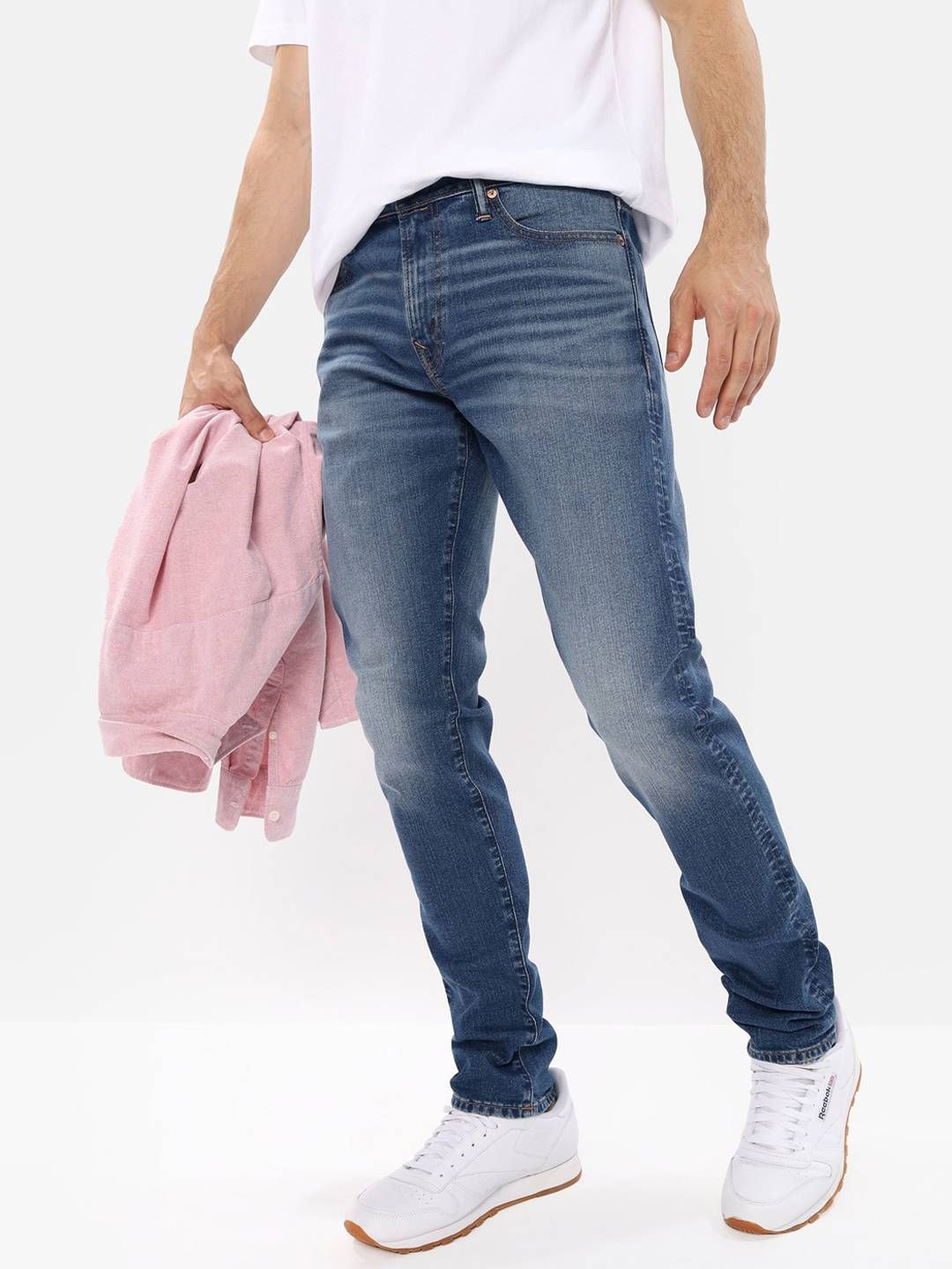 AMERICAN EAGLE OUTFITTERS Men Blue AirFlex+ Athletic Skinny Jeans