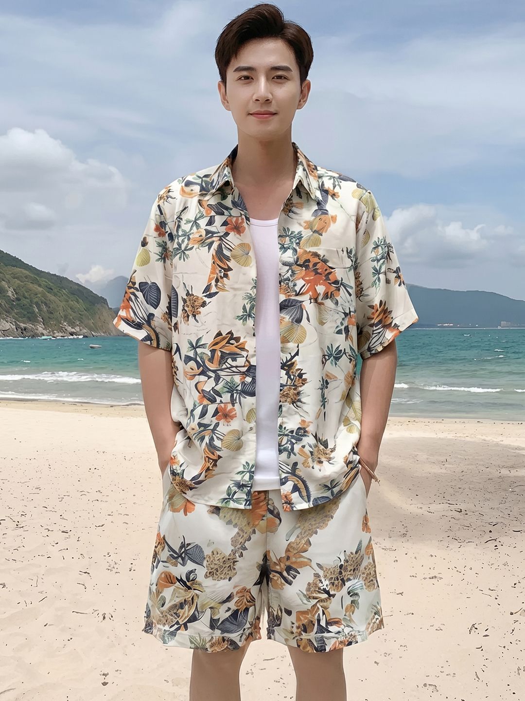StyleCast x Revolte StyleCast x Revolte Printed Shirt with Shorts