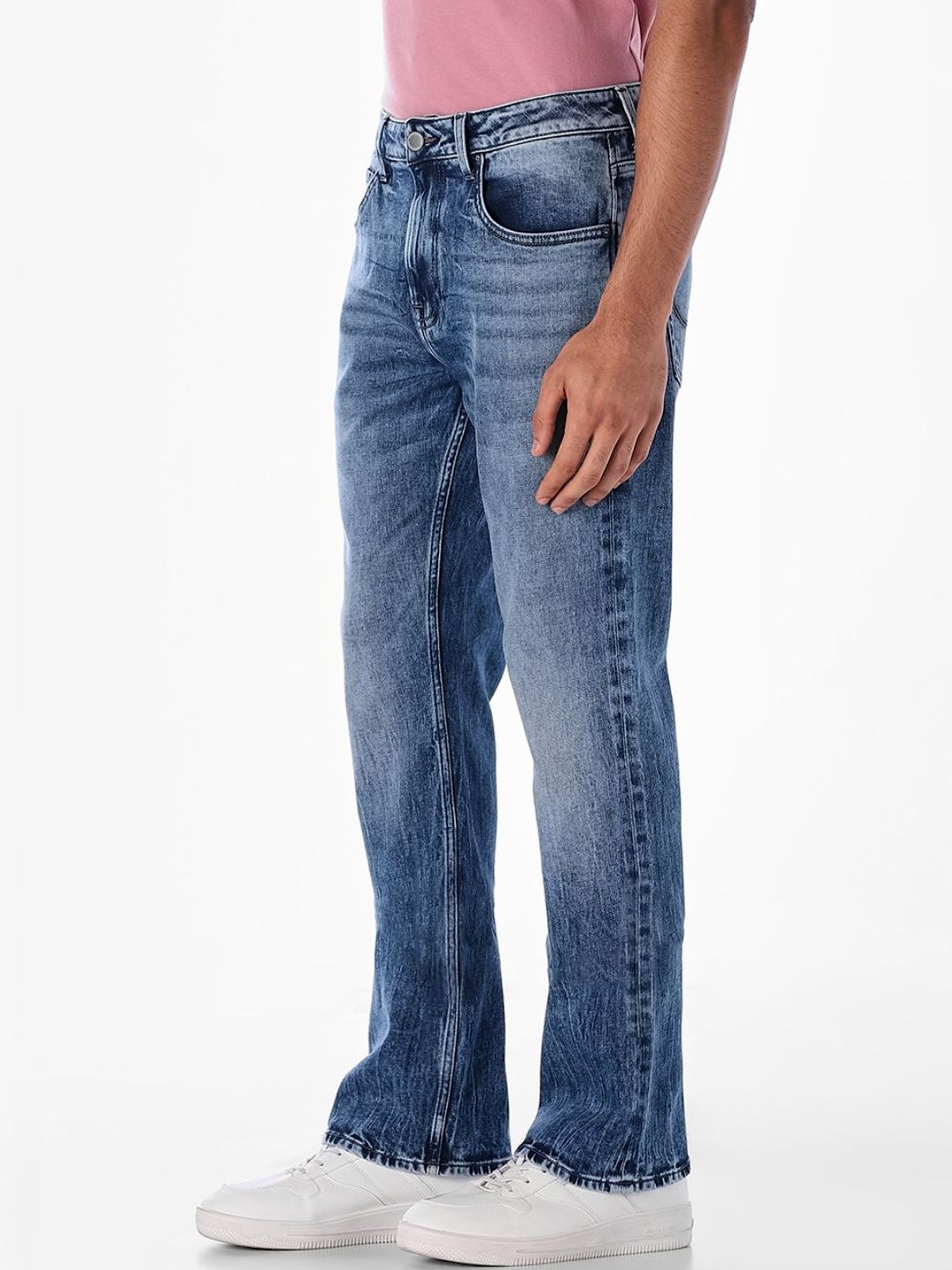 Bootcut High-Rise Light Fade Stretchable Jeans
