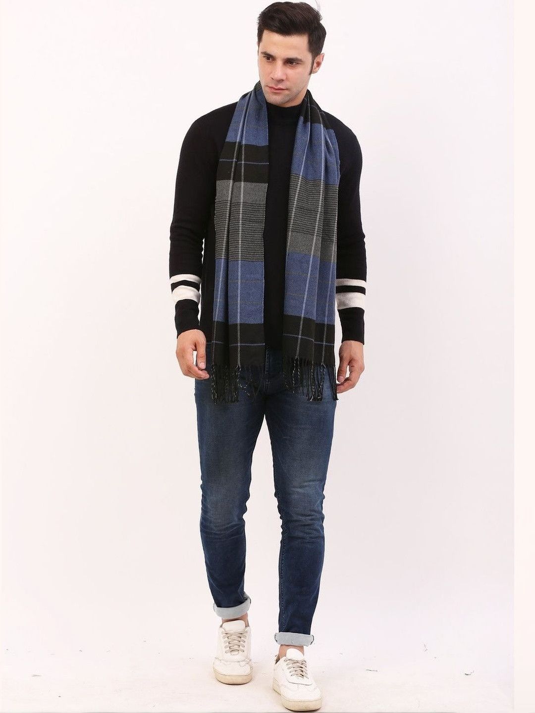 Cazzano Men Checked Scarf