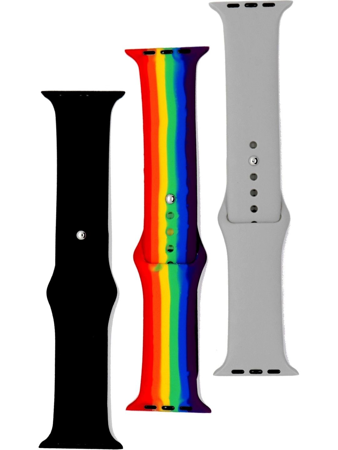 BLACK LOVIES BLACK LOVIES Set Of 3 Pin & Tuck Watch Straps