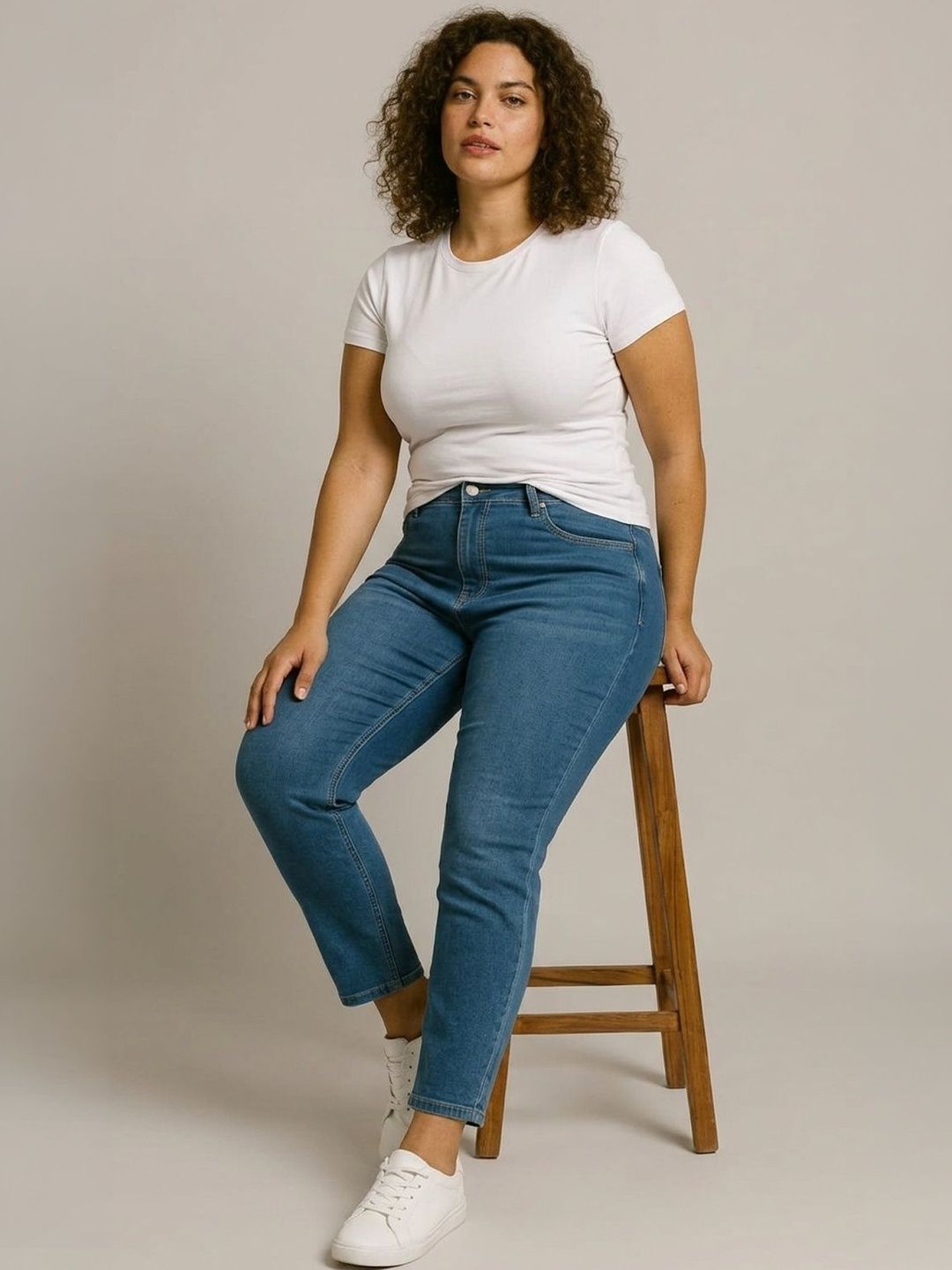 Big Hello - The Plus Life Women Original Regular Fit Mid-Rise Jeans