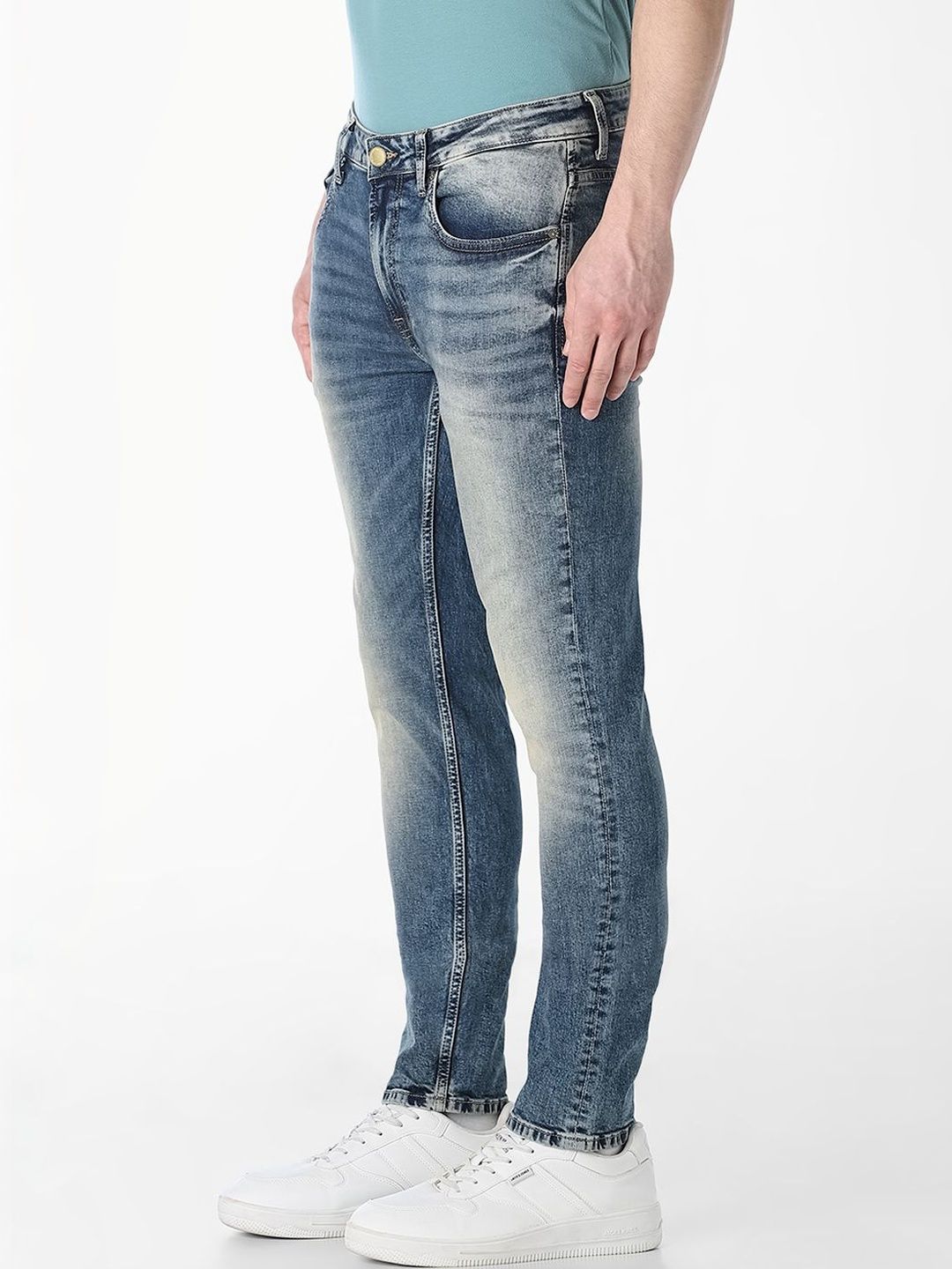 Skinny Fit Low-Rise Light Fade Stretchable Jeans