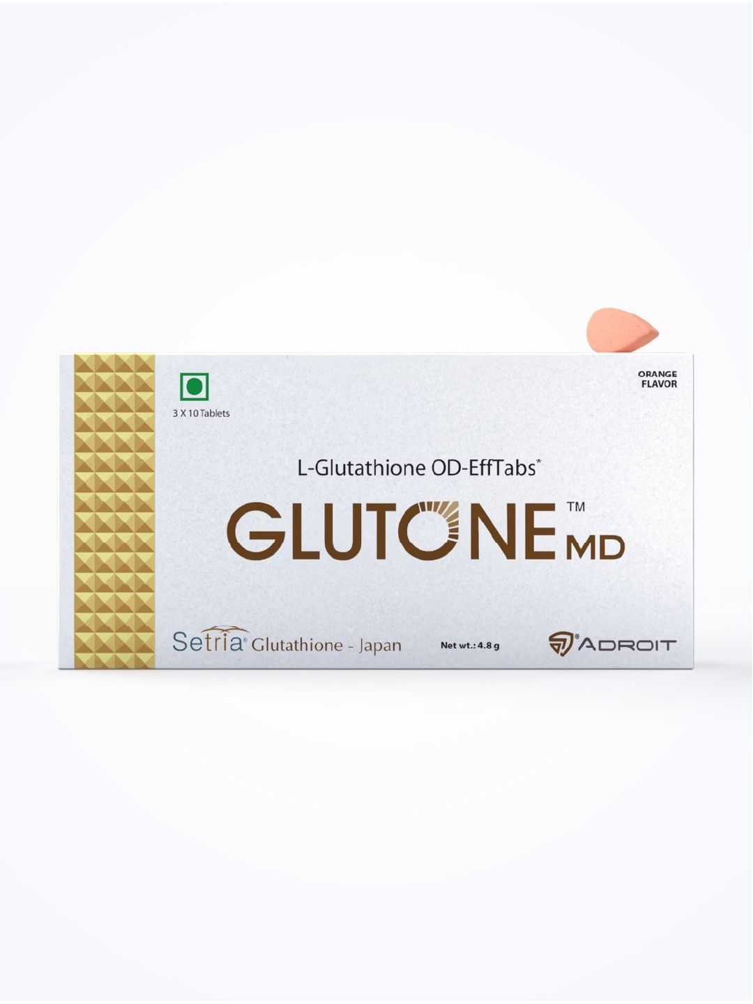 Buy GLUTONE MD Orange Flavoured Glutathione Mouth-Dissolving Tablets - 30 Tablets - Skin Supplements for Unisex 31225095