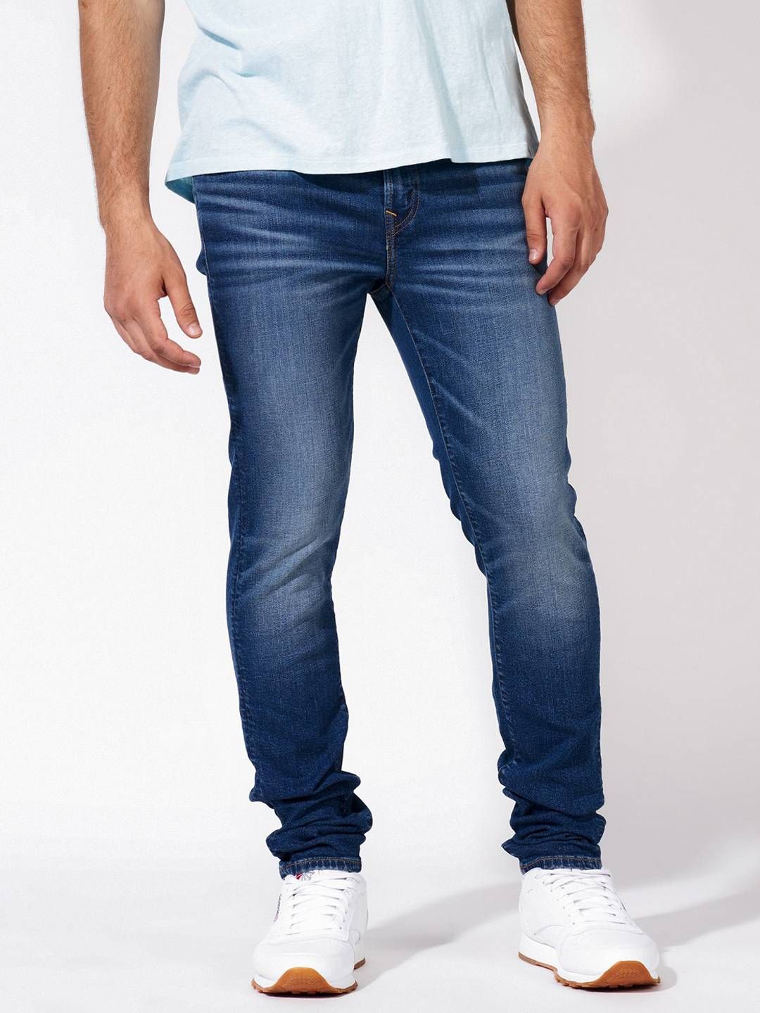 AMERICAN EAGLE OUTFITTERS American Eagle Men Blue AirFlex+ Skinny Jeans